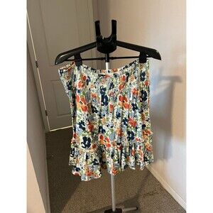 Lauren Ralph Lauren Black Label Tiered A-Line Floral Midi Skirt Size XL